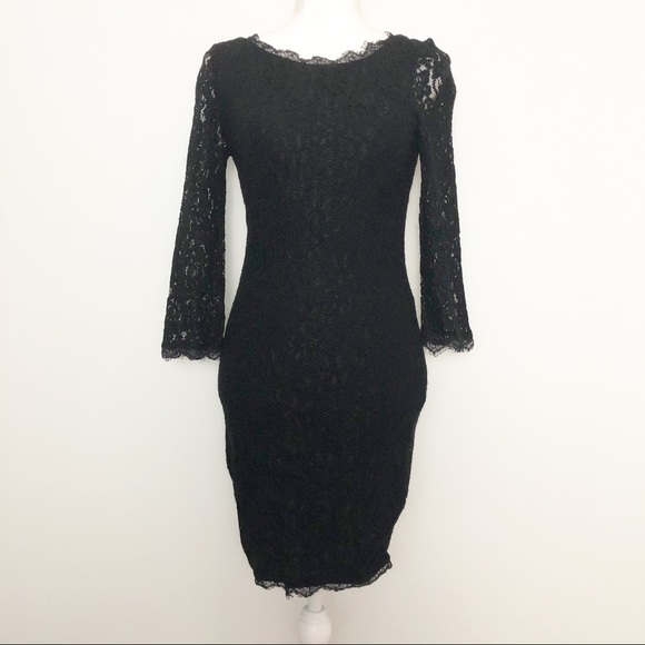 T. Babaton Rafael Dress Black Lace Size 4 - Picture 3 of 8
